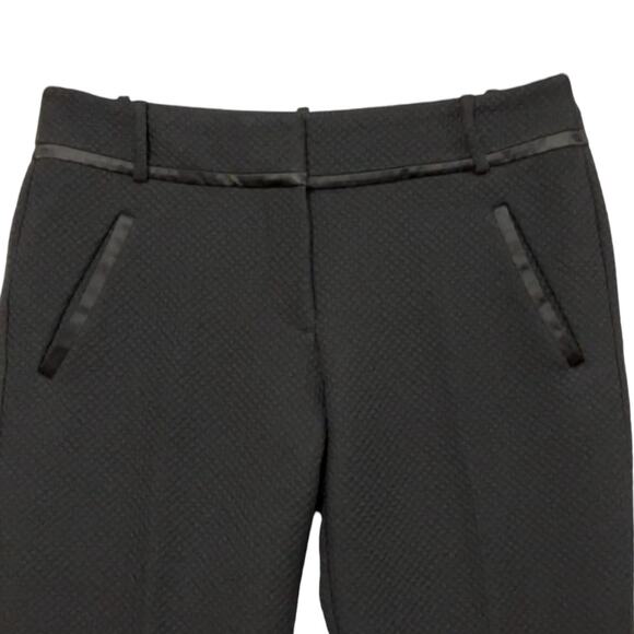 Ann Taylor Loft Women's Black Marisa Quilted Texture 26" Inseam Ankle Pants SZ 6 - Picture 4 of 9